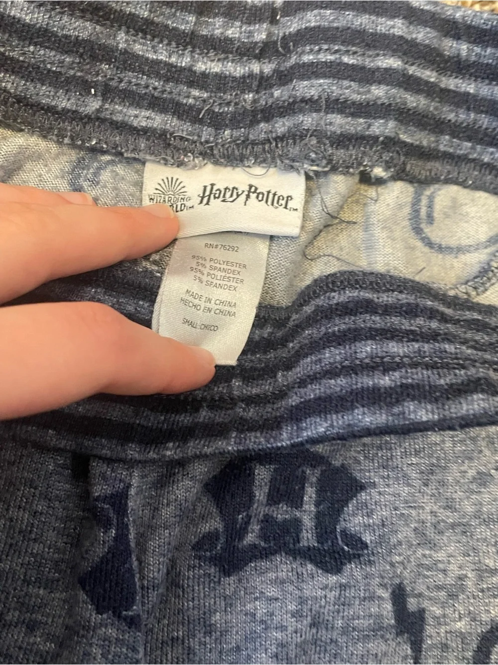 Womens Blue Printed Pajama Set - Harry Potter